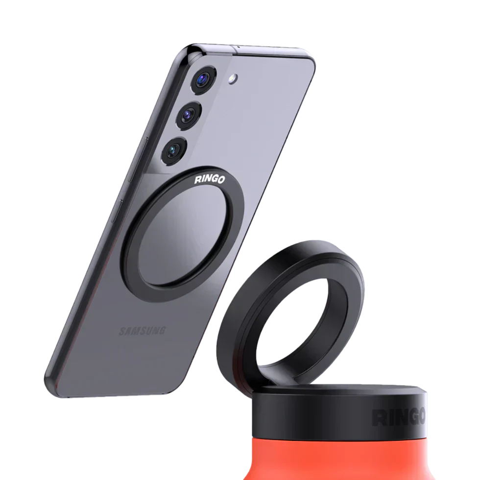 Bouteille d'eau avec support de téléphone